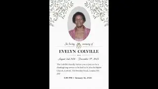 Thanksgiving Service For Evelyn Colville LONDON