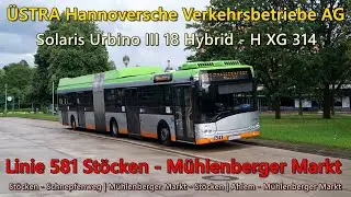 [Sound] Bus Solaris Urbino III 18 Hybrid von &Uuml;STRA Hannoversche Verkehrsbetriebe AG - H XG 314