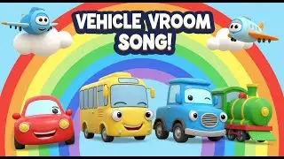Vehicles Song for Kids &ndash; Vroom Vroom | Car, Bus, Truck, Train | Wheels on the Bus Style 🚗🎵