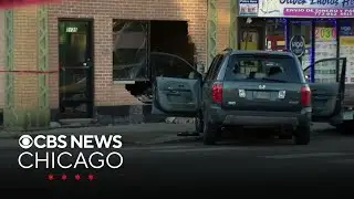 Police search for gunman who shot driver in Gage Park, causing crash into building