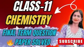 PSEB Class 11th Chemistry Final Paper |11th Class Chemistry Final March Paper 2026 #pseb #chemistry