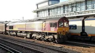 DB 66164 with 6O67 Daventry to Dollands Moor (Cargowagons) through Ashford 20/07/2019