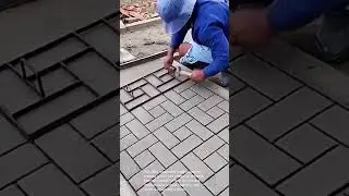 Amazing Concrete Stamping Technique!  Create Stunning Brick Patterns