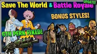 BONUS STYLES ARE OUT! MORE HERO ACADEMIA SKINS! URNS FIXED! - Battle Royale & Save The World