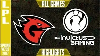 Invictus Gaming vs Game Talents Highlights All Games - LPL Spring 2017 W7D3 - IG vs GT All Games