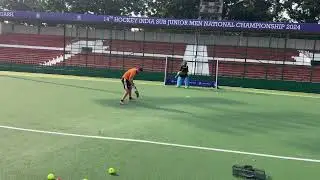 Drag practice with Lacrosse bat