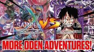 [More Oden Adventures!] - Red-Green Oden vs Purple Luffy [EB01] [One Piece Card Game]