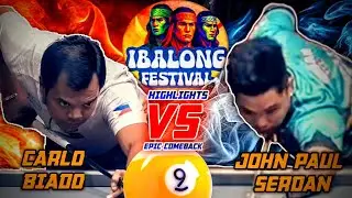 Epic Comeback! Carlo BIADO vs John SERDAN | International 9-Ball Tournament Highlights
