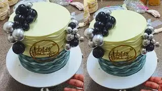 Simple Birthday Cake For Baby Boy/Blue Yellow balloon Cake Design/Cake Design For Birthday Boy