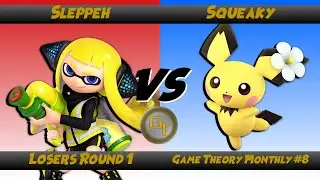 Game Theory Monthly#8 Losers R1 - Sleppeh (Inkling) Vs. Squeaky (Pichu)