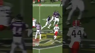 Joe Flacco tries to chase down Nate Wiggins #highlights #ravens #browns #interception
