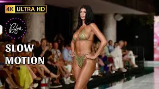 4K Slow-Mo &bull; LUCCIANA BEYNON in a Unique Green Bathing Suit | Rewind It | Ema Savahl 2024
