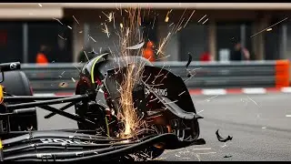 Carlos Sainz CRASHES!  😱🔥 #shorts   #carlossainz  #crash  #formula1 #shortsvideo #f1crash #f1
