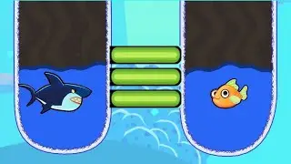 Rescue the fish || max level android gameplay // save fish game || noob vs pro Fishdom gameplay