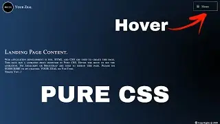ANIMATED LANDING PAGE WITH ANIMATED MENU | HTML | CSS
