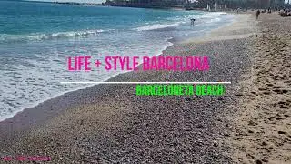 Barceloneta Beach- Walking Barcelona Winter Walk - 02/2022