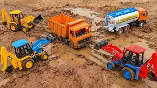 Epic Mud Rescue 🚜🚛 | Toy Trucks & JCBs Stuck in Deep Mud 💥🟤