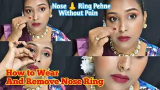 Nose pin 👃| How to remove nose pin easily| How to wear Screw Type Nose Ring| Nose Ring kaise Nikale