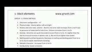 ||Neet study material||chemistry notes||S-block Elements ||