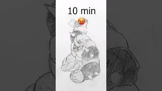 How to Draw Rhino in 10sec,10min,1hr😱🦏