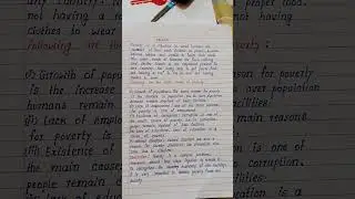 Poverty English Essay #bestessay #beautifulhandwriting
