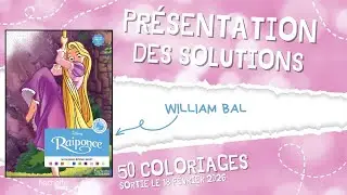 Raiponce - coloriages mystères Disney - Hachette Heroes - SOLUTIONS