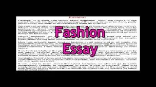 Essay on 