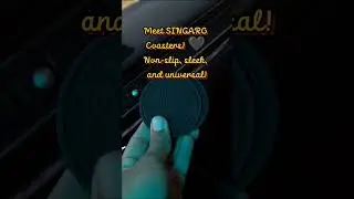 🚗✨ Upgrade Your Car with Style! 🔥 SINGARO Cup Holder Coasters 🖤