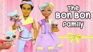 Sniffycat Barbie Families ! The BON BON Family & the Frisky Kitty ! Toys and Dolls Fun for Kids
