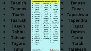 Indian Baby Boy Names Starting With Letter T 🇮🇳 👦 😎 #shorts #short #shortsvideo #boynames