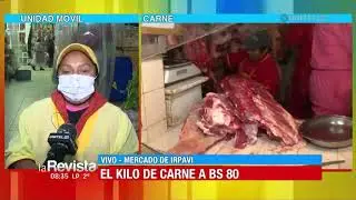 Kilo de carne en el mercado de Irpavi cuesta Bs. 80, el pollo y la verdura es escasa