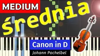 🎹 Canon in D (Kanon D-dur, J. Pachelbel) - Piano Tutorial (średnia wersja) 🎵 NUTY W OPISIE 🎼