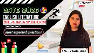 GATE 2026 Marathon Day 2 | English Literature | #crashcourse #gate2026 #marathon #english #exam #iit
