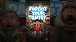Would You Ride the Subway Without Pants? 😂🚫 #viral #ai #animation