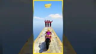 GTA V epic ragdoll Beach girl vs Hulk bike stunts funny fails | EP 30 | Hyper Zone