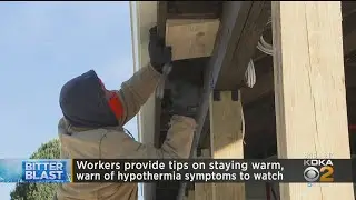 Construction Workers And First Responders Brave The Cold