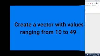 Create a vector with values ranging from 10 to 49#Shaheencodingzone | Python Tutorial For Beginners