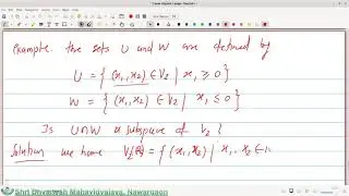 Vector Space : intersection and union of subspaces and examples