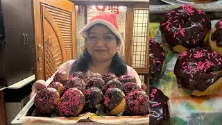 Made 60 Eggless Donuts For Preschool Christmas Celebration @tukukitchen6544 