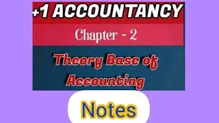 Plus one Accountancy Chapter 2 Theory Base of Accounting Notes