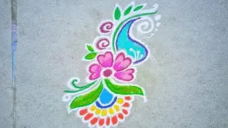 Easy rangoli design🌹beautiful and unique rangoli design🌹freehand rangoli design🌹 festival rangoli 