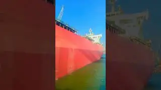 DEEP draft vessal unliding at jetty#youtube #ship #work# time