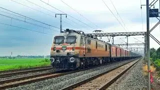 Indian Railways Wap7 Humsafar Express + Balurghat Express + Sealdah Express + Intercity Express 