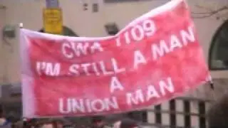Worker's Rights Rally At The Brooklyn Bridge