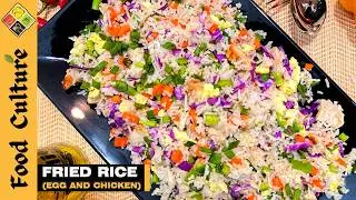 BETTER THAN TAKEOUT and EASY CHINESE Egg & Chicken Fried Rice Recipe | Chinese Mixed Fried Rice