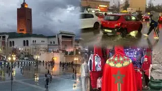مشاهد جميلة لهطول امطار الخير بمدينة وجدة اللهم لك الحمد والشكر اللهم صيبا نافعا 