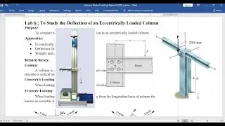 Deflection in Eccentrically Loaded Column Lab Experiment (Part 2/2)