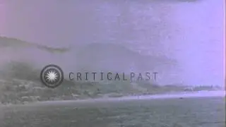 Rockets fired on beach of Kerama Retto in Pacific Theater. HD Stock Footage