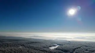 Beautiful Clear Blue Sky || Sunny Day Over Forest || How to Relax and Unwind After Work || 1 Hour