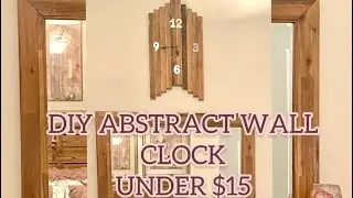 How To:  DIY Abstract Wall Clock | Budget Friendly #diycrafts #walldecor #clocks #wallart #wallclock